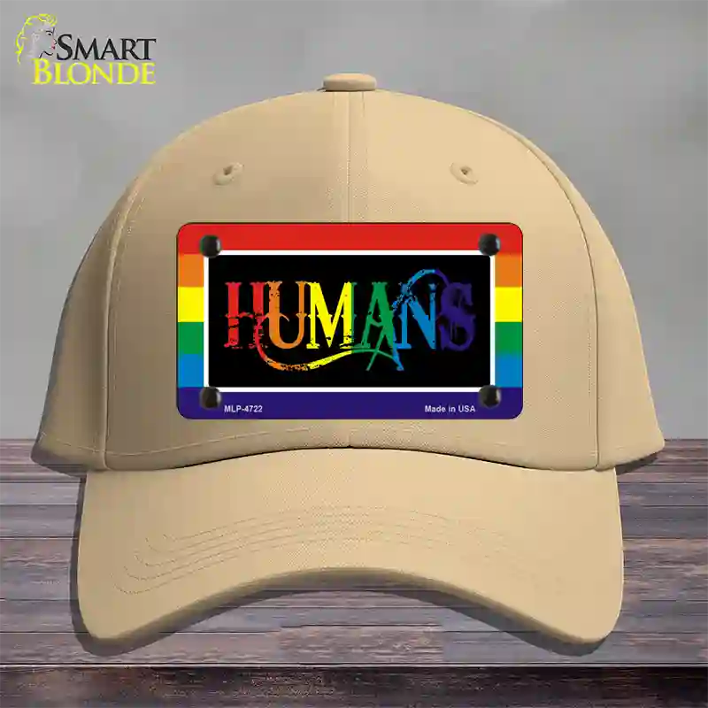 Humans Novelty License Plate Hat Cotton / Khaki