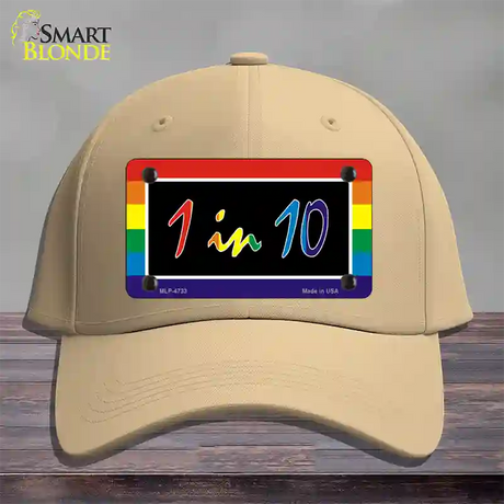 1 In 10 Novelty License Plate Hat Cotton / Khaki