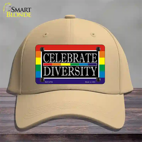 Celebrate Diversity Novelty License Plate Hat Cotton / Khaki