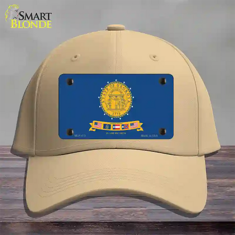 Georgia State Seal Novelty License Plate Hat Cotton / Khaki