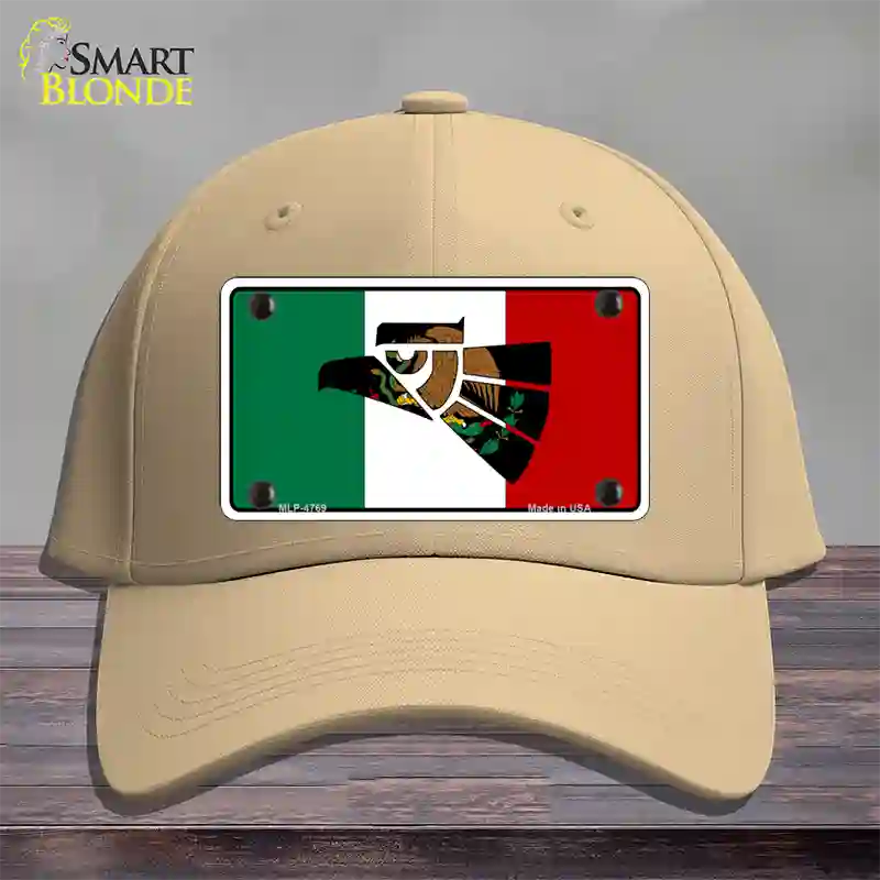 Made In Mexico Flag Novelty License Plate Hat Cotton / Khaki