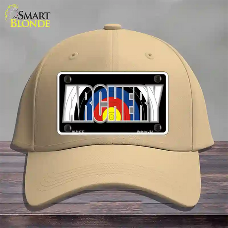 Archery Novelty License Plate Hat Cotton / Khaki