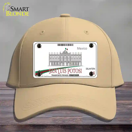 San Luis Potosi Mexico Novelty License Plate Hat Cotton / Khaki