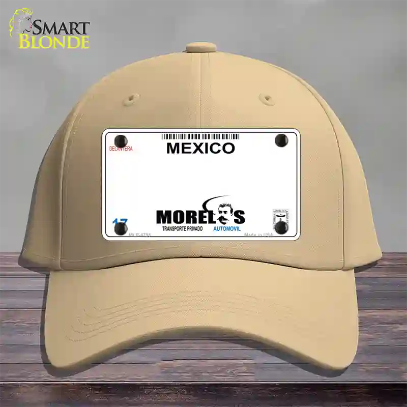 Morelos Mexico Novelty License Plate Hat Cotton / Khaki