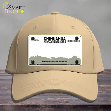 Chihuahua Mexico Novelty License Plate Hat Cotton / Khaki