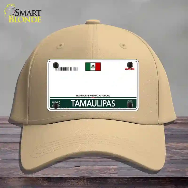 Tamaulipas Mexico Blank Novelty License Plate Hat Cotton / Khaki