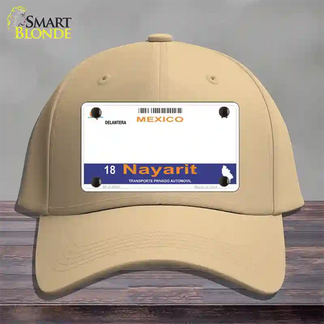 Nayarit Mexico Novelty License Plate Hat Cotton / Khaki