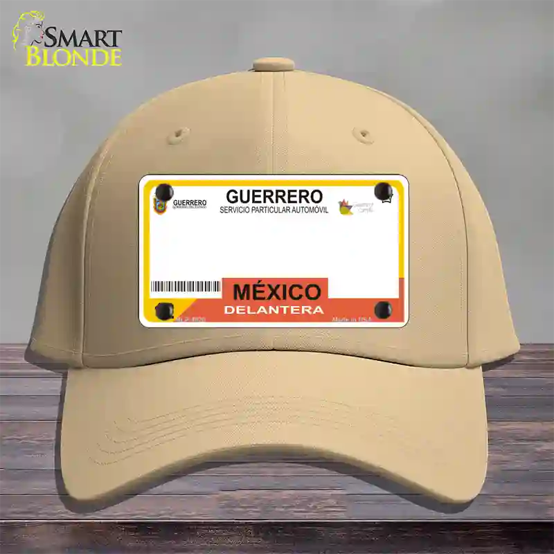 Guerrero Mexico Blank Novelty License Plate Hat Cotton / Khaki