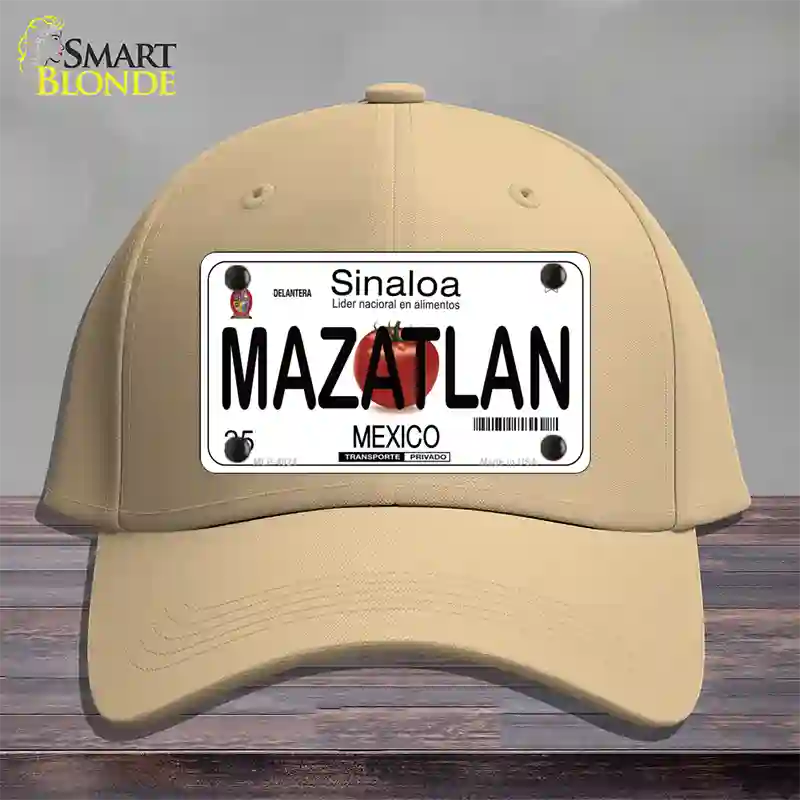 Mazatlan Mexico Novelty License Plate Hat Cotton / Khaki