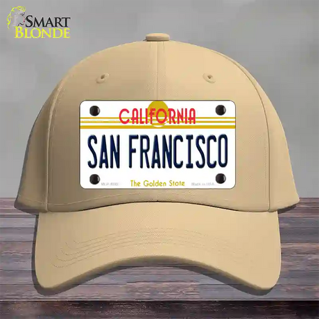 San Francisco California Novelty License Plate Hat Cotton / Khaki