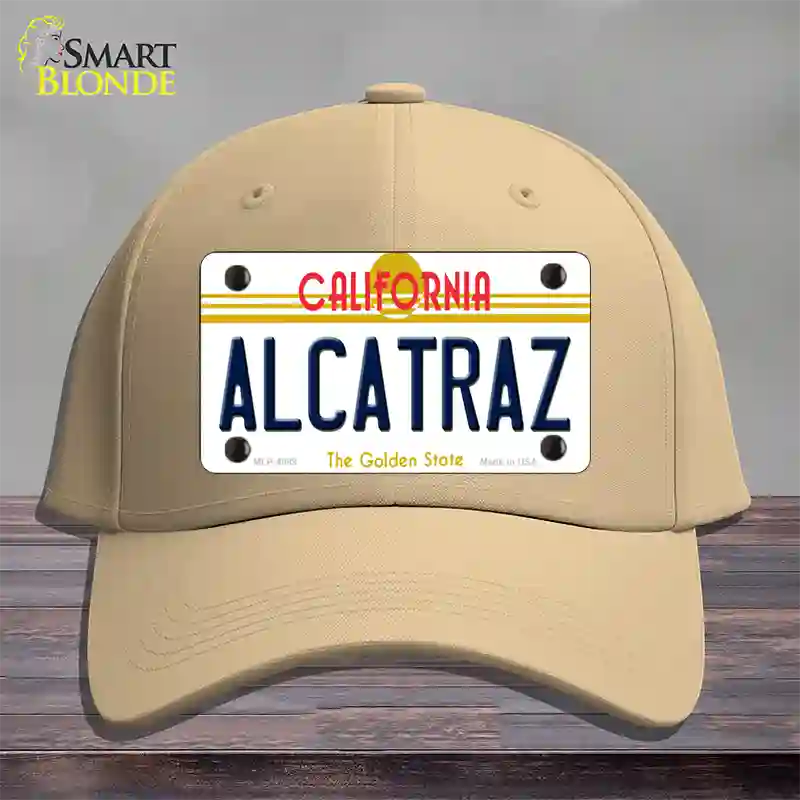 Alcatraz California Novelty License Plate Hat Cotton / Khaki