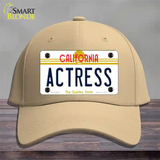 Actress California Novelty License Plate Hat Cotton / Khaki