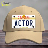 Actor California Novelty License Plate Hat Cotton / Khaki