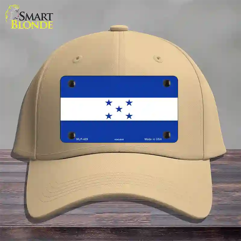 Honduras Flag Novelty License Plate Hat Cotton / Khaki