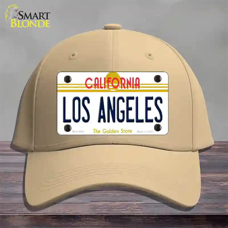 Los Angeles California State Novelty License Plate Hat Cotton / Khaki