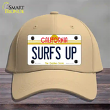 Surfs Up California Novelty License Plate Hat Cotton / Khaki