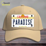 Paradise California Novelty License Plate Hat Cotton / Khaki