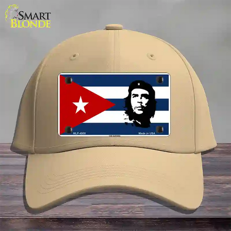 Che Guevara Flag Novelty License Plate Hat Cotton / Khaki