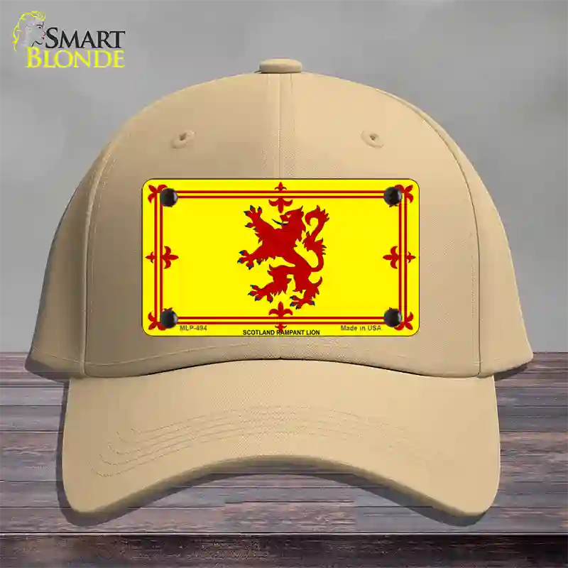 Scotland Lion Flag Novelty License Plate Hat Cotton / Khaki