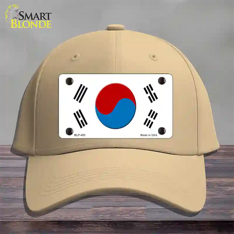 South Korea Flag Novelty License Plate Hat Cotton / Khaki