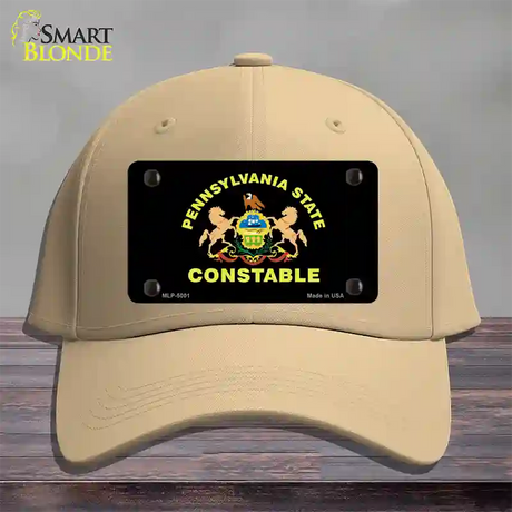 PA Constable Star Seal Novelty License Plate Hat Cotton / Khaki