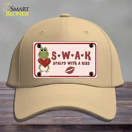 S.W.A.K. Valentine Frog Novelty License Plate Hat Cotton / Khaki