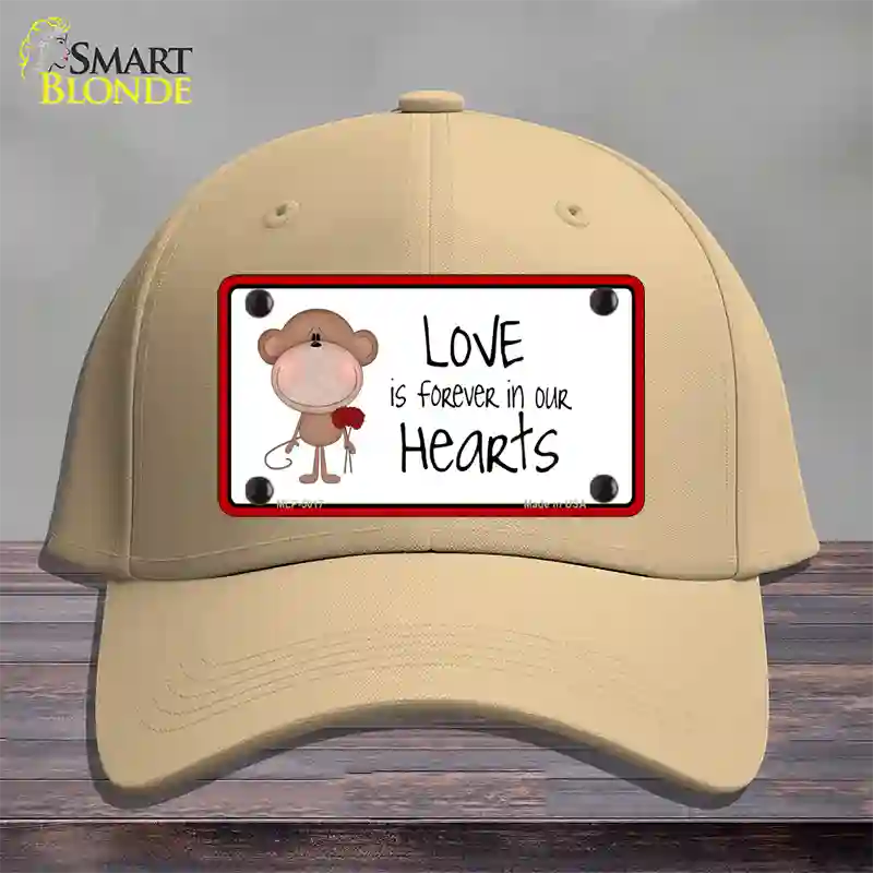 Love In Our Hearts Novelty License Plate Hat Cotton / Khaki