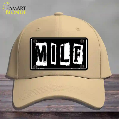 M.I.L.F Black Novelty License Plate Hat Cotton / Khaki