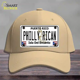 Philly Rican Puerto Rico Novelty License Plate Hat Cotton / Khaki