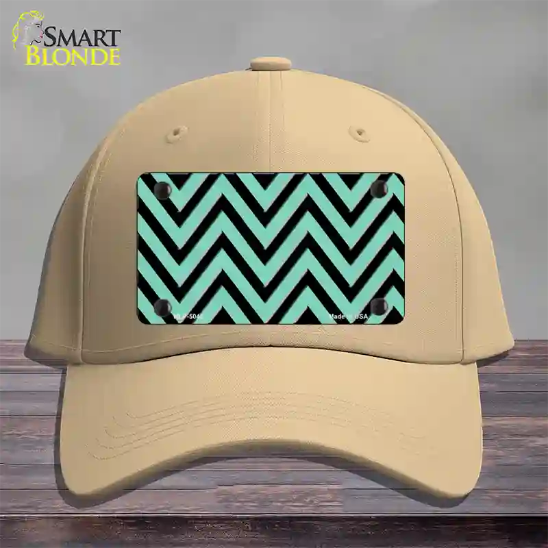 Mint Black Chevron Novelty License Plate Hat Cotton / Khaki