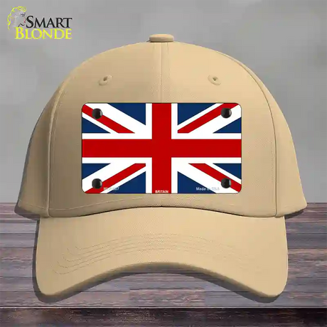 Britain Flag Novelty License Plate Hat Cotton / Khaki