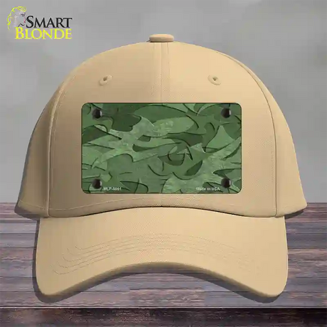 Green Camouflage Novelty License Plate Hat Cotton / Khaki