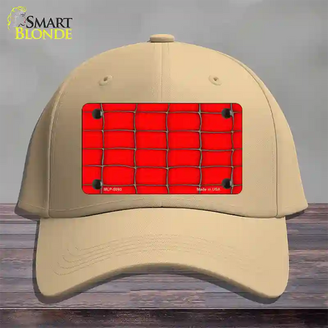 Web Red Novelty License Plate Hat Cotton / Khaki