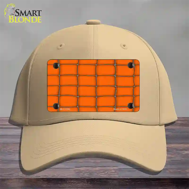 Web Orange Novelty License Plate Hat Cotton / Khaki