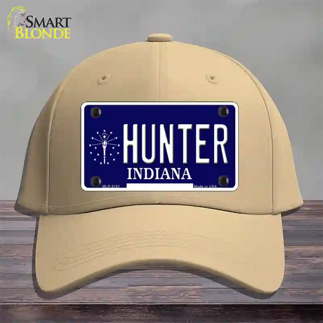 Hunter Indiana State Novelty License Plate Hat Cotton / Khaki