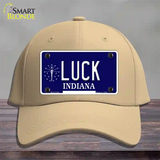 Luck Indiana State Novelty License Plate Hat Cotton / Khaki