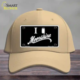 I Love Moonshine Novelty License Plate Hat Cotton / Khaki