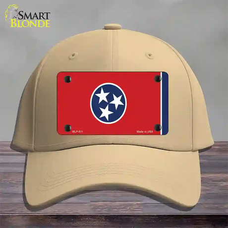 Tennessee State Flag Novelty License Plate Hat Cotton / Khaki