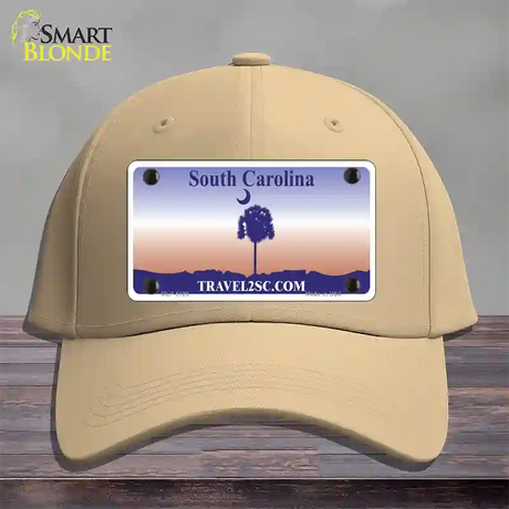 South Carolina Blank Novelty License Plate Hat Cotton / Khaki