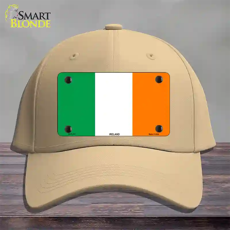 Ireland Flag Novelty License Plate Hat Cotton / Khaki