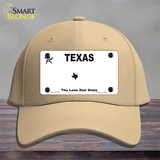 Texas White Blank Novelty License Plate Hat Cotton / Khaki