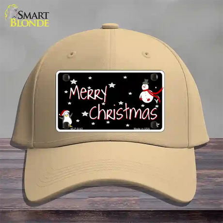 Merry Christmas Novelty License Plate Hat Cotton / Khaki