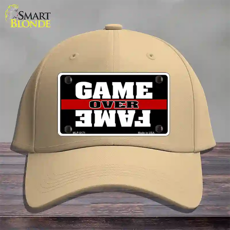 Game Over Fame Novelty License Plate Hat Cotton / Khaki