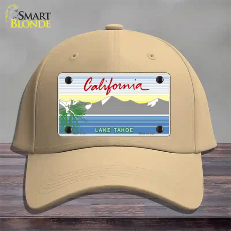 California Lake Tahoe State Blank Novelty License Plate Hat Cotton / Khaki