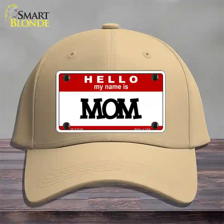 Mom Novelty License Plate Hat Cotton / Khaki