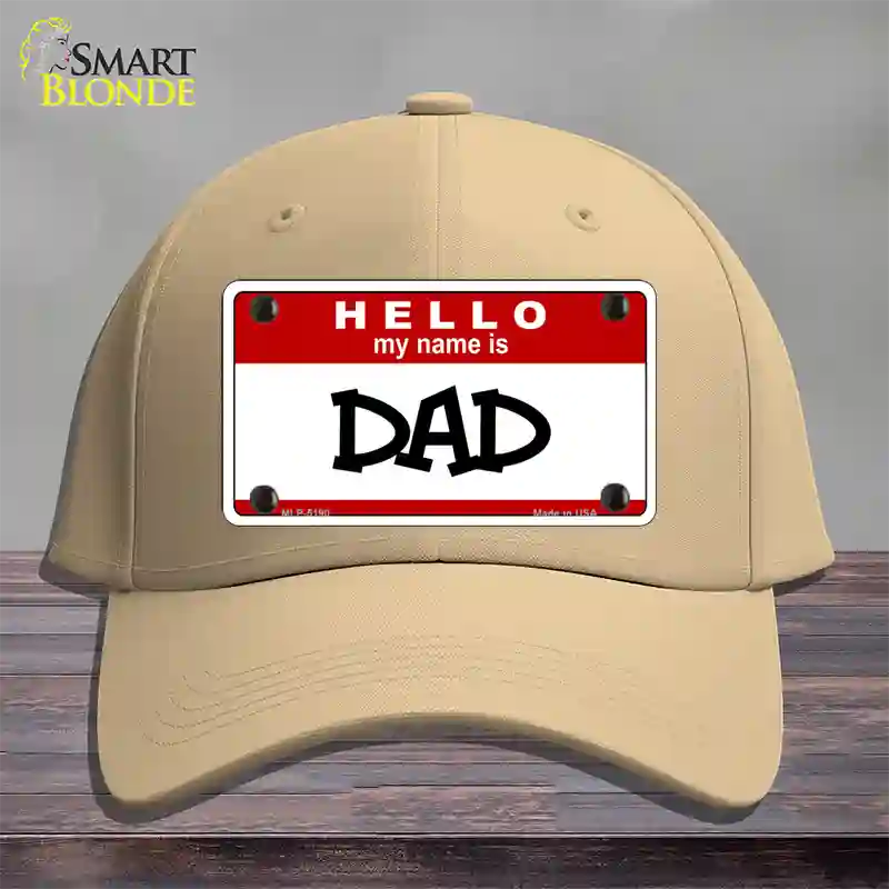 Dad Novelty License Plate Hat Cotton / Khaki