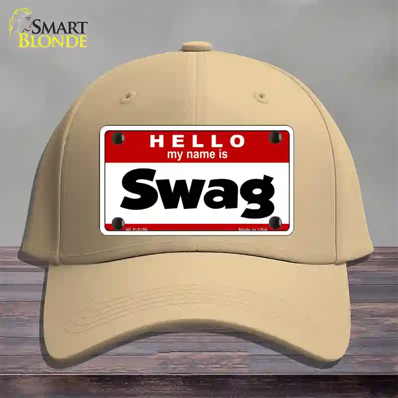 Swag Novelty License Plate Hat Cotton / Khaki