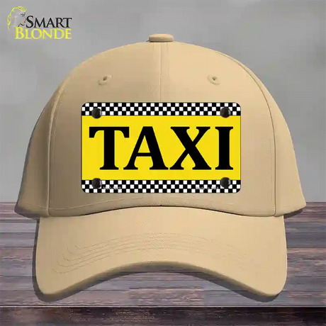 Taxi Novelty License Plate Hat Cotton / Khaki