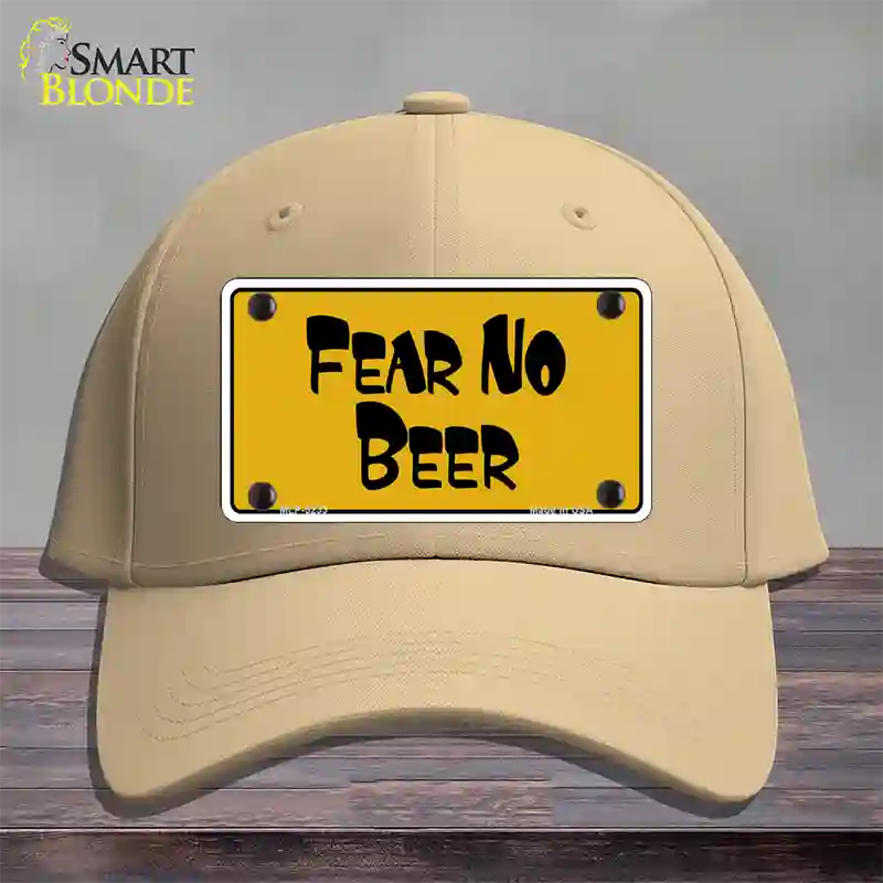 Fear No Beer Novelty License Plate Hat Cotton / Khaki