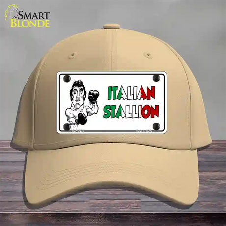 Italian Stallion Novelty License Plate Hat Cotton / Khaki